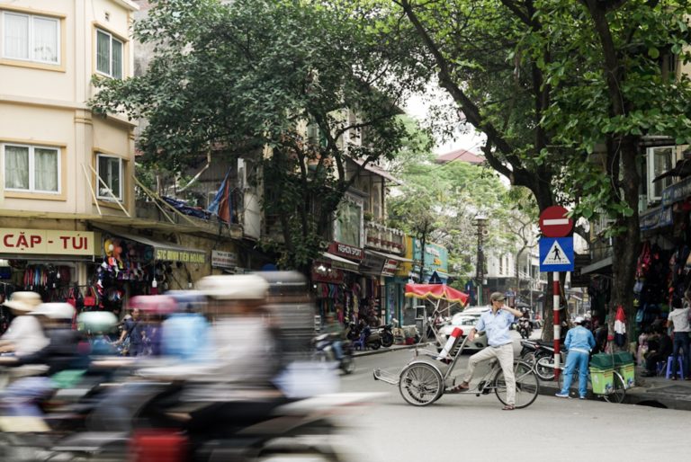 The layers and coordinated chaos of Hanoi.