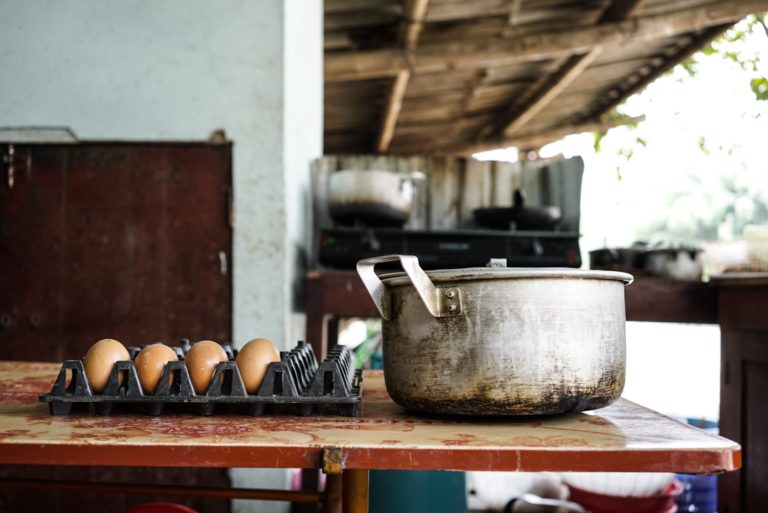 Banh Mi starts with eggs in every roadside kitchen.